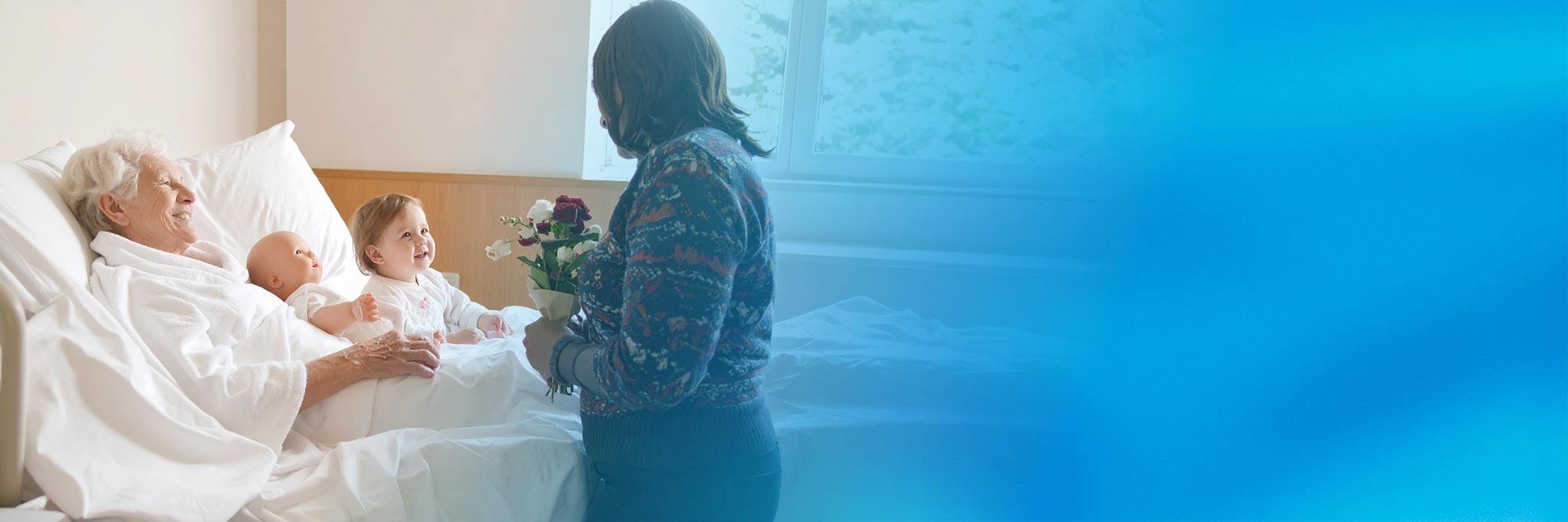 Krankenbetten in der Zentralen Notaufnahme des Krankenhauses